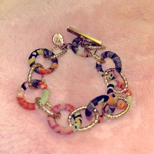 Vera Bradley Circle Link Multi Colored Bracelet